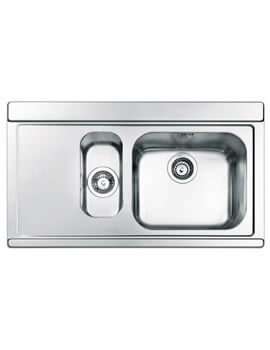 Clearwater Mirage 897 x 510mm 1.5 Bowl Kitchen Sink And Drainer - Image
