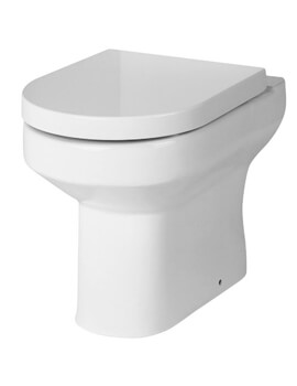 Harmony 370 x 520mm Back To Wall Pan White And Soft Close Seat