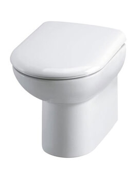 Hudson Reed Linton 370 x 530mm Back To Wall Pan And White Soft Close Seat - Image