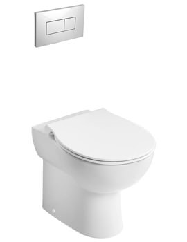 Armitage Shanks Contour 21+ Back to Wall Rimless WC Pan With Raised Horizontal Outlet - 525mm - Image