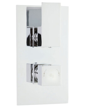 Hudson Reed Art Twin Concealed Thermostatic Shower Valve - Image