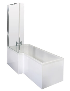 Nuie Square White Shower Bath Set - Image