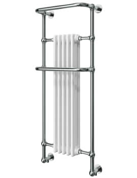 Vogue Regency Tall 575 x 1403mm Traditional Towel Rail Chrome-White - Image