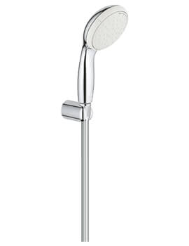 Grohe New Tempesta 100mm Chrome 2 Spray Pattern Handset With Wall Holder - Image