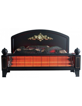 Dimplex Yeominster Black With Brass Effect Radiant Fuel Effect Fire