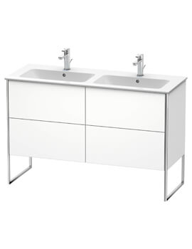 Duravit XSquare Floor-Standing 1280 x 478 x 832mm Vanity Unit With 4-Pull-Out Compartments - Image