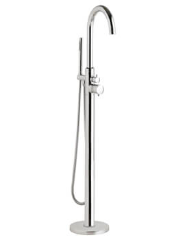 Hudson Reed Tec Thermostatic Freestanding Bath Shower Mixer Tap Chrome - Image