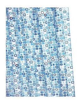 Croydex Geo Mosaic Textile Shower Curtain - Image