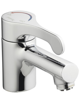 Twyford Sola Chrome Sequential Lever Action Mixer Tap With Flexi Tails - Image