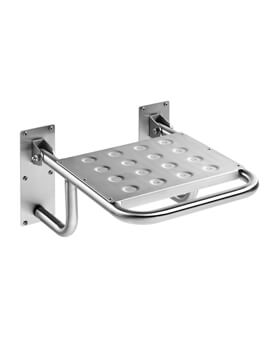Roca Access Heavy-Duty Folding Shower Seat - Stainless Steel - Image