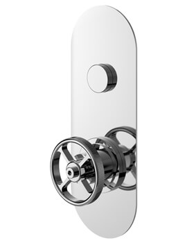 Hudson Reed Revolution Industrial Push Button Shower Valve Chrome - Image