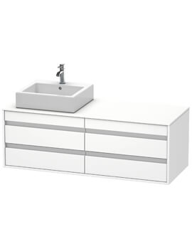 Ketho 1400 x 550mm Wall Mounted 4 Drawer Unit For Above Counter Basin