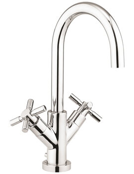 Totti II Deck Mounted Chrome Basin Monobloc Tap With Pop Up Waste