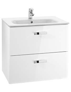 Victoria Unik Wall Hung White Vanity Unit With 2 Drawer