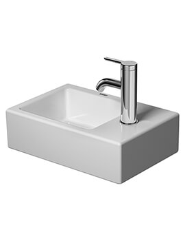 Duravit Vero Air 380 x 250mm Furniture Handrinse Basin With Right Hand Side Taphole - Image