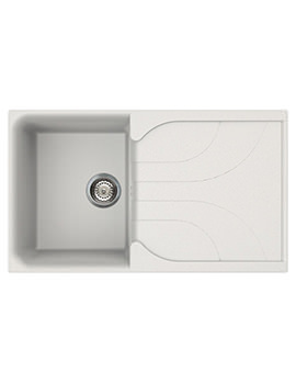 Reginox Ego Single Bowl Inset Granite Kitchen Sink 860 x 500mm - Image