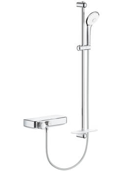 Grohe Grotherm Smartcontrol Thermostatic Chrome Shower Mixer 1-2 Inch With Shower Set - Image