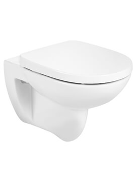 Roca Debba Round Rimless Wall Hung White WC Pan - Image