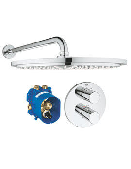 Grohe Grohtherm 3000 Cosmopolitan Chrome Perfect Shower Set With Rainshower Cosmopolitan 160 - Image