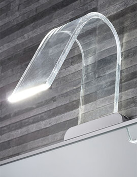 Cascade Curved Acrylic LED Over Mirror Light