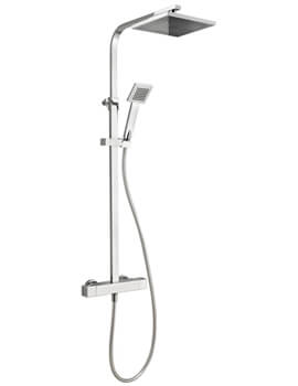 Deva Savvi Cool Touch Thermostatic Chrome Bar Shower With Diverter To Head And Handset - Image
