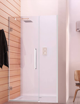 Aqata Design DS457 800mm Hinged Door And Inline Panel For Recess Installation - Image