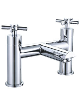 Finchley Deck Mounted Dual Handle Bath Filler Tap Chrome