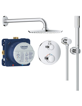 Grohtherm Perfect Chrome Shower Set With Rain Shower Cosmopolitan 210 - 34732000