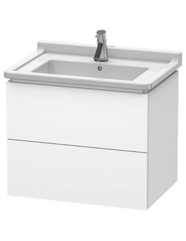 L-Cube Wall Mounted 2 Drawer Vanity Unit For Starck 3 Basin