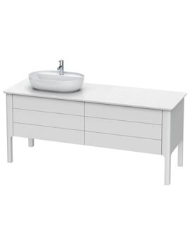 Luv 1783 x 570mm 1 Cut-Out 2 Compartment And 2 Drawer Vanity Unit