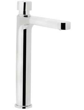 Bristan Commercial Tall Body Chrome Basin Pillar Soft Touch Timed Flow Tap - Image