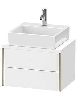 Xviu 2 Drawers Wall Mounted Vanity Unit With Console Compact