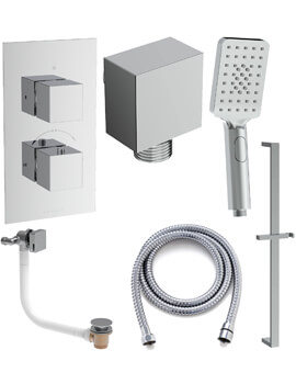 Saneux Tooga 2 Outlet Thermostatic Shower Valve With Shower Kit - Image