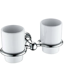 Holborn Double Tumblers And Chrome Holder