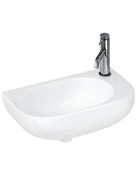 Britton Milan Premium Quality White 1Th Cloakroom Washbasin - Image