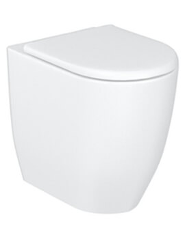 Britton Milan Rimless Back To Wall White Wc Pan With Soft Close Slimline Seat - Image