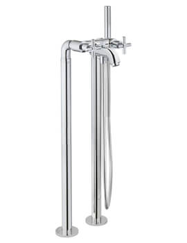 VitrA Uno Floor Standing Bath Shower Mixer Tap With Kit - Image