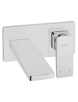 Brava Chrome Wall Mounted Built-In Basin Mixer Tap
