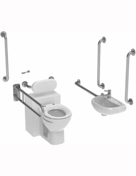 Saneux Care White Back To Wall Doc M Pack With Concealed Fixings - Image