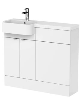 Hudson Reed Fusion Combination Furniture Pack - Vanity And WC Unit With Basin - Image