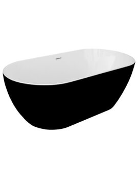 Aqua Summit 800 x 1680mm Graphite Black Freestanding Bath