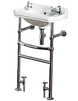 Holborn Heated Washstand With 500mm Basin and Towel Rail
