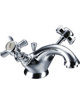 Holborn Victorian Chrome Basin Mixer Tap with Click Clack Waste