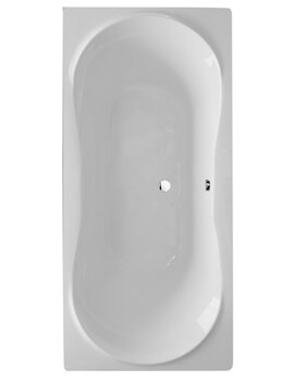 Aqua Comet 1800 x 800mm Round Double Ended Straight Bath White