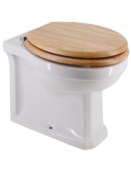 Holborn Traditional White Back To Wall Toilet - Image