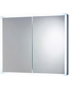 Mia 800mm x 700mm LED Mirror Cabinet With Demister Pad And Shaver Socket