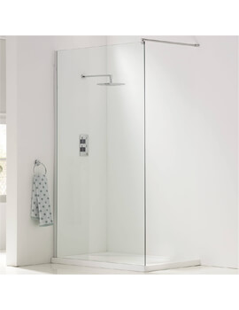 Joseph Miles A8 900mm x 2000mm Silver Anodize Walk In Wetroom Panel