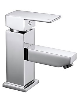 Cube Chrome Basin Mixer With Click Clack Waste