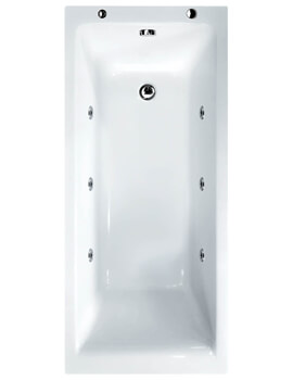 Medici Square Straight Single Ended Whirlpool Bath