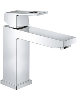 Grohe Eurocube Deck Mounted M-Size Half Inch Chrome Basin Mixer Tap - Image